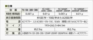 仕様表